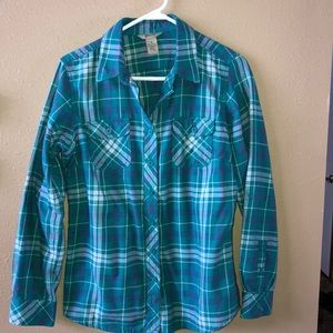 Teal Flannel Shirt, Super Comfy!